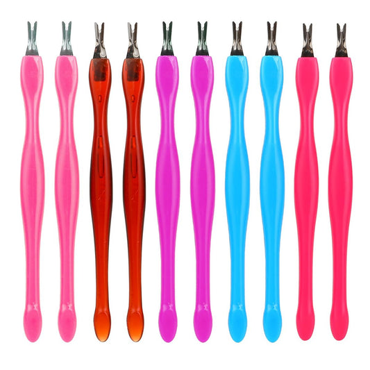 Cuticle Pusher Set – 10-teiliges professionelles Nagelhautschieber-Werkzeug für Fingernägel und Zehennägel, doppelseitiger Reiniger und Nagelhautentferner
