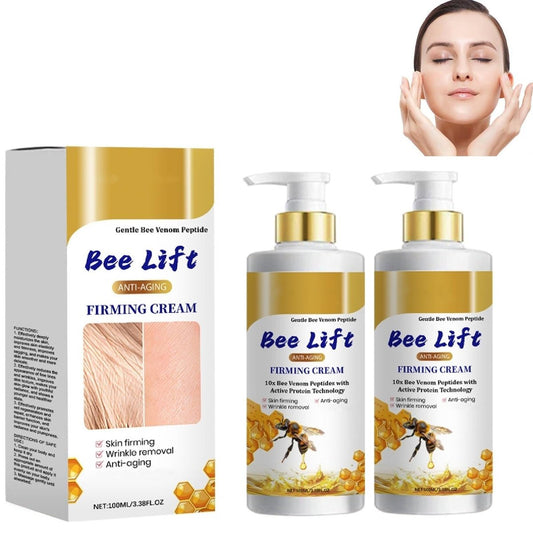 Identicalven 2er-Pack Bienengift Hautstraffungscreme, BeeLift Anti-Aging Festigungscreme, Faltenentfernung zur Wiederherstellung der Elastizität für alle Hauttypen