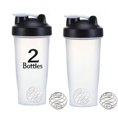 otylzto 2er-Pack 28 oz Shaker-Flaschen für Proteinshakes mit Edelstahl-Schneeball, Shaker-Becher, Proteinflasche, Proteinshake-Flaschen