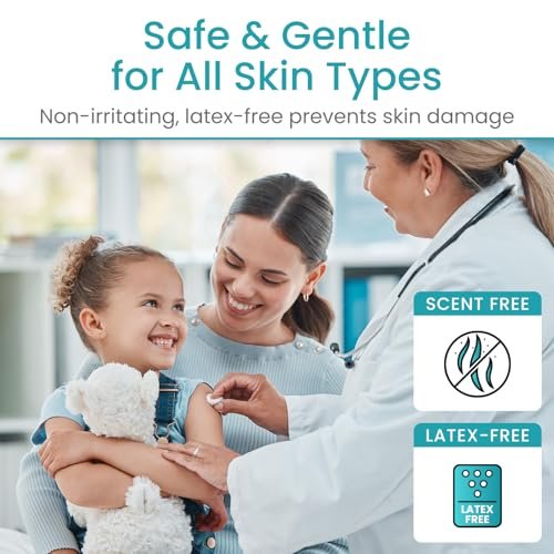 Vivecare Skin Prep Wipes (50 Stück) – Sterile Schutzbarriere & Alkoholtücher für Klebstoff – Medizinische Hautvorbereitungspads zur Erzeugung einer Schutzschicht zwischen Haut und Befestigung – für Stoma, IV und Klebstoff
