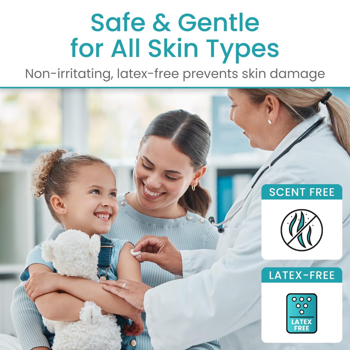 Vivecare Skin Prep Wipes (50 Stück) – Sterile Schutzbarriere & Alkoholtücher für Klebstoff – Medizinische Hautvorbereitungspads zur Erzeugung einer Schutzschicht zwischen Haut und Befestigung – für Stoma, IV und Klebstoff