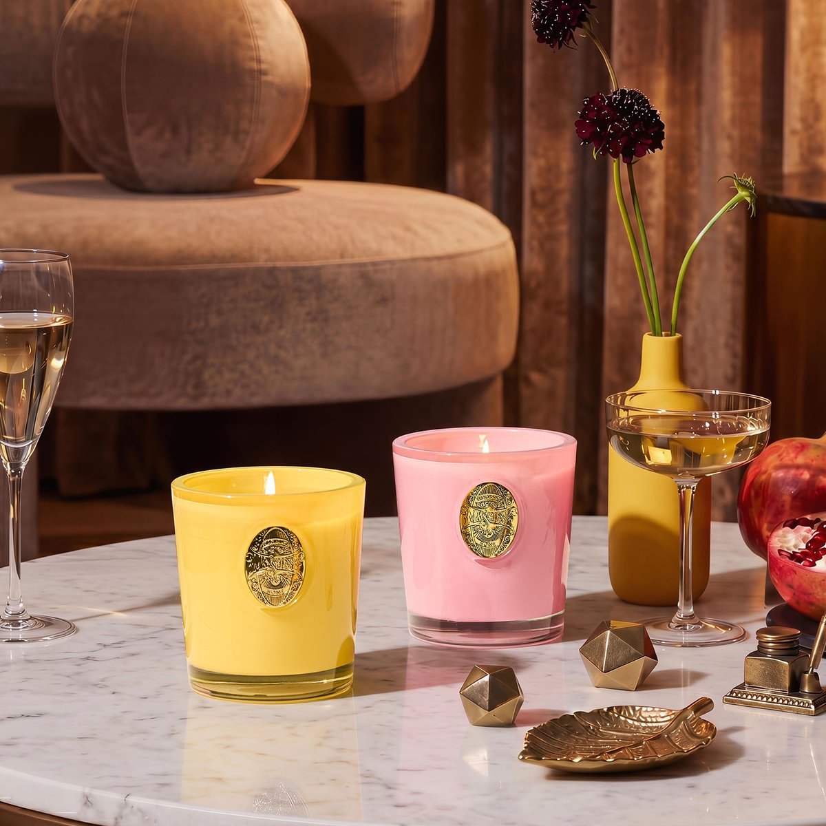M&SENSE Peony Blush Duftkerze | 9,2 oz Sojawachs-Kerze, ungiftig, Aromatherapie für Stressabbau & Home Spa