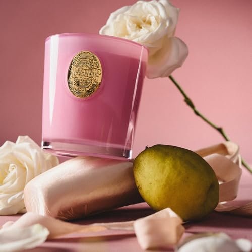 M&SENSE Peony Blush Duftkerze | 9,2 oz Sojawachs-Kerze, ungiftig, Aromatherapie für Stressabbau & Home Spa
