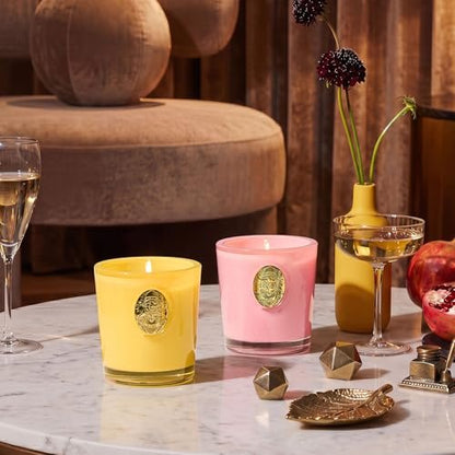 M&SENSE Peony Blush Duftkerze | 9,2 oz Sojawachs-Kerze, ungiftig, Aromatherapie für Stressabbau & Home Spa