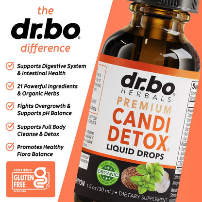 Candida Cleanse Detox für Frauen & Männer - Organische Oregano-Öl-Tropfen, Caprylsäure, Schwarznuss, Wermut - Natürliches Anti-Überwucherungs-Gleichgewichts-Komplex-Supplement