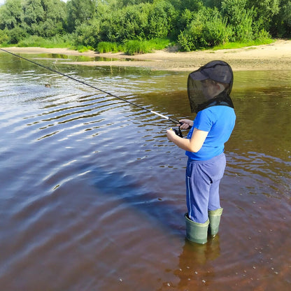 gumkeg Premium Kinder Moskitonetz für Insekten, 2er-Pack, Fliegen- & Insektenschutz | Extra groß & lang, extra feine Löcher für Camping, Wandern, Angeln, Safari, passt auf alle Hüte für 5-12 Jahre Kinder
