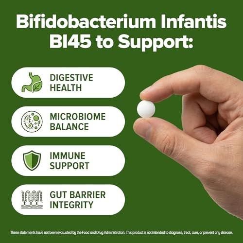 Bifidobacterium Infantis Probiotikum 240 Tabletten (4-Monats-Vorrat) – Forschungsstamm BI45 – 3 Milliarden KBE – Unterstützung der Darmbarriere & Verdauungsgesundheit – GMP-zertifiziert