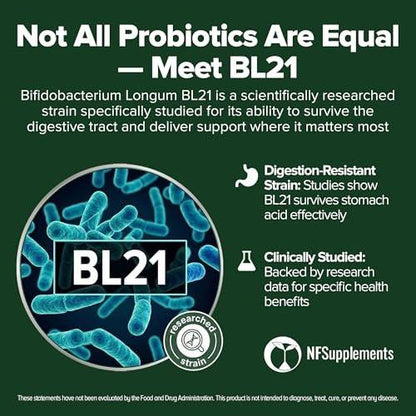 Bifidobacterium Longum Probiotikum 240 Tabletten (4 Monate Vorrat) – Forschungsstamm BL21 – 3 Milliarden KBE – Unterstützung der Verdauungsgesundheit & des Mikrobioms – GMP-zertifiziert