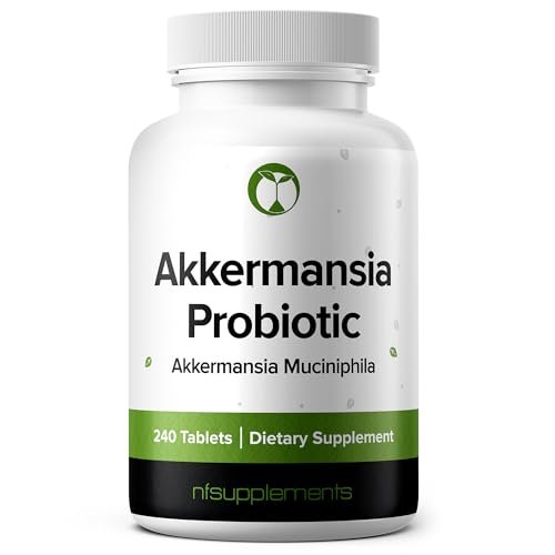 Akkermansia Muciniphila Probiotikum 240 Tabletten (4 Monate Vorrat) – 100 Millionen AFU des erforschten Stamms AKK11 – Unterstützt Verdauungsgesundheit & Darmschleimhaut – GMP-zertifiziert