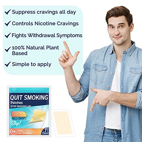 Vortexonix Raucherstopp-Pflaster, Stufe 1, 21 mg, 30 Stück – Nikotinpflaster zur Raucherentwöhnung, 2-Wochen-Packung