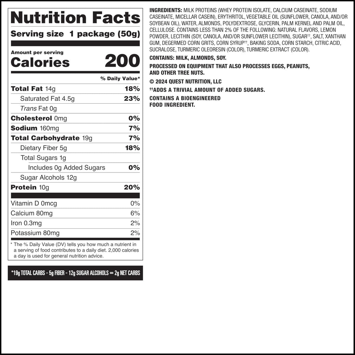 Quest Nutrition Frosted Protein Cookies Twin Pack, Lemon Cake, 1g Zucker, 10g Protein, 2g Netto-Kohlenhydrate, Glutenfrei, 16 Kekse