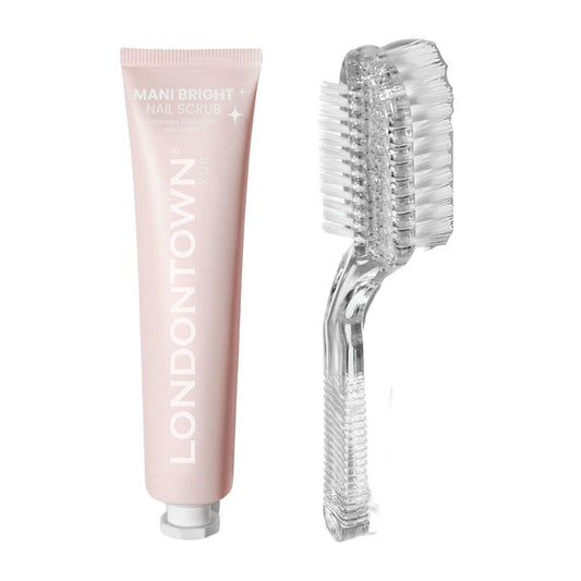 LONDONTOWN Mani Bright Nagelpflege-Scrub – Aufhellender Nagelweißer für Hände und Füße gegen Verfärbungen, Gelbstich und Mattglanz, 44 ml
