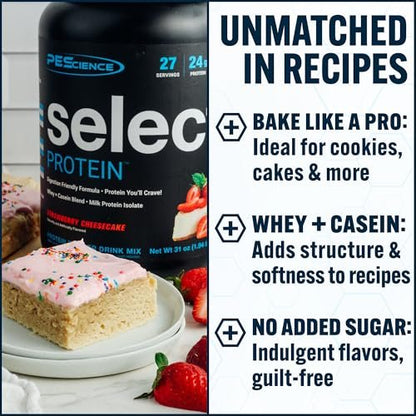 PEScience Select Protein Pulver – Molke- und Kasein-Mischung, fettarmes Proteinpulver für Frauen und Männer, kalorienarm, kohlenhydratarm, keto-freundlich, glutenfrei, Frosted Sugar Cookie – 5 Portionen