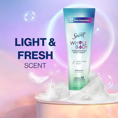 Secret Feminine Wash – 24h Deodorierende Intimwaschlotion für Frauen, pH-ausgeglichen, 8,0 oz