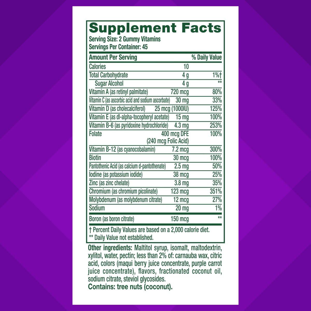 Vitafusion Sugar Free Men’s Multi Tägliche Gummimultivitamine, Unterstützt Energiestoffwechsel, Muskel- und Immunsystem, gemischte Beerengeschmacksrichtungen, 90 Stück