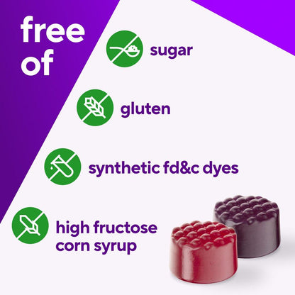 Vitafusion Sugar Free Men’s Multi Tägliche Gummimultivitamine, Unterstützt Energiestoffwechsel, Muskel- und Immunsystem, gemischte Beerengeschmacksrichtungen, 90 Stück