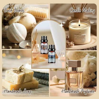 Hotel Diffuser Öle Geschenkset - 6x10ML Luxuriöse Duftölmischung, Hotelduft Ätherische Öle Set für Diffuser, Kerzen-, Seifenherstellung Düfte