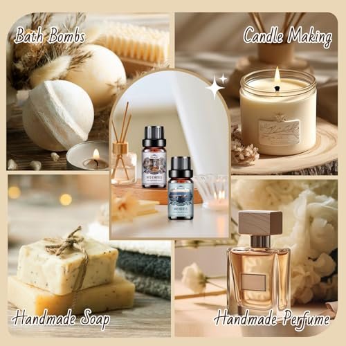 Hotel Diffuser Öle Geschenkset - 6x10ML Luxuriöse Duftölmischung, Hotelduft Ätherische Öle Set für Diffuser, Kerzen-, Seifenherstellung Düfte