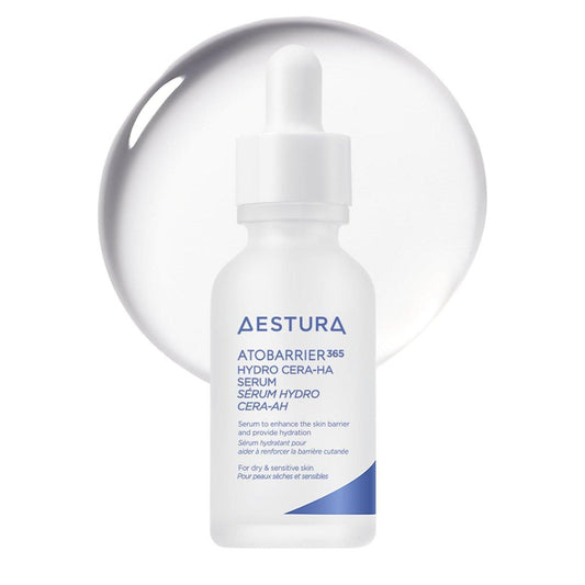 AESTURA ATOBARRIER365 Hydro CERA-HA Gesichtsserum mit Ceramiden, Hyaluronsäure & Niacinamid | Leichtes Feuchtigkeitsserum für Barriere-Reparatur & Glow für trockene & empfindliche Haut, 30 ml