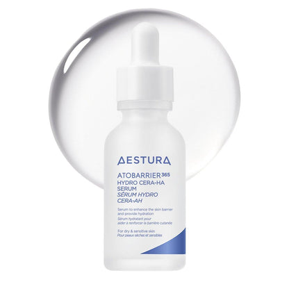 AESTURA ATOBARRIER365 Hydro CERA-HA Gesichtsserum mit Ceramiden, Hyaluronsäure & Niacinamid | Leichtes Feuchtigkeitsserum für Barriere-Reparatur & Glow für trockene & empfindliche Haut, 30 ml