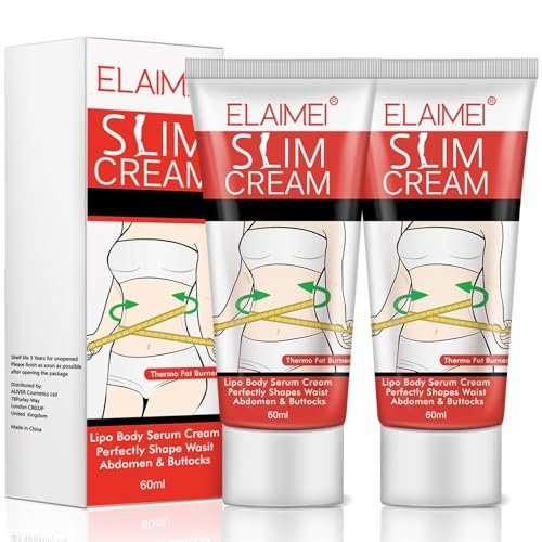 Heiße Creme, 2er-Pack Schlankheitscreme – Körperfettverbrennungscreme für Bauch, Taille und Gesäß, perfekt gegen Cellulite, Straffung und Schlankheit
