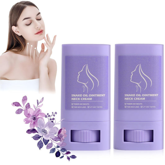 2 Stück Samuwak Neck Care Stick, Samuwak Neck Cream, Halsstraffungs-Stick, Feuchtigkeitscreme für das Gesicht, Lifting und Straffung der Halshaut