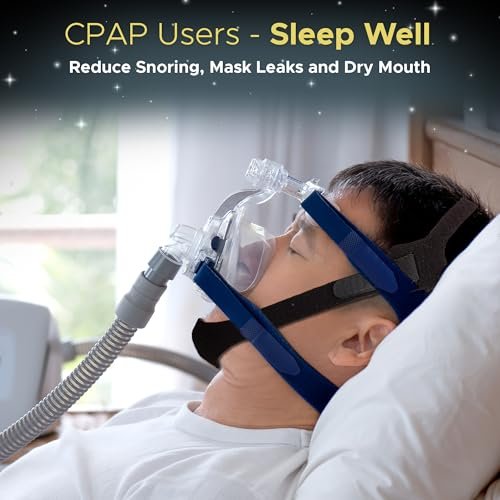 Kinnriemen für Schlaf, CPAP-Kinnriemen, Anti-Schnarchen, verstellbar, atmungsaktiv und bequem