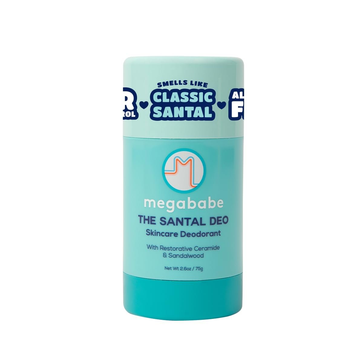 Megababe Hautpflege Deodorant – Das Santal Deo mit 72-Stunden-Geruchsschutz | Essentiell für Sommer und heißes Wetter | Restauratives Ceramid & Sandelholz | Aluminiumfrei, natürlich | 2,6 oz