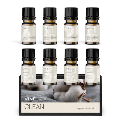 VINEVIDA [Set von 8] Saubere Düfte für die Kerzenherstellung, in USA hergestelltes Kerzenduftöl, Seifenherstellung ätherische Öle, Diffuseröl Düfte