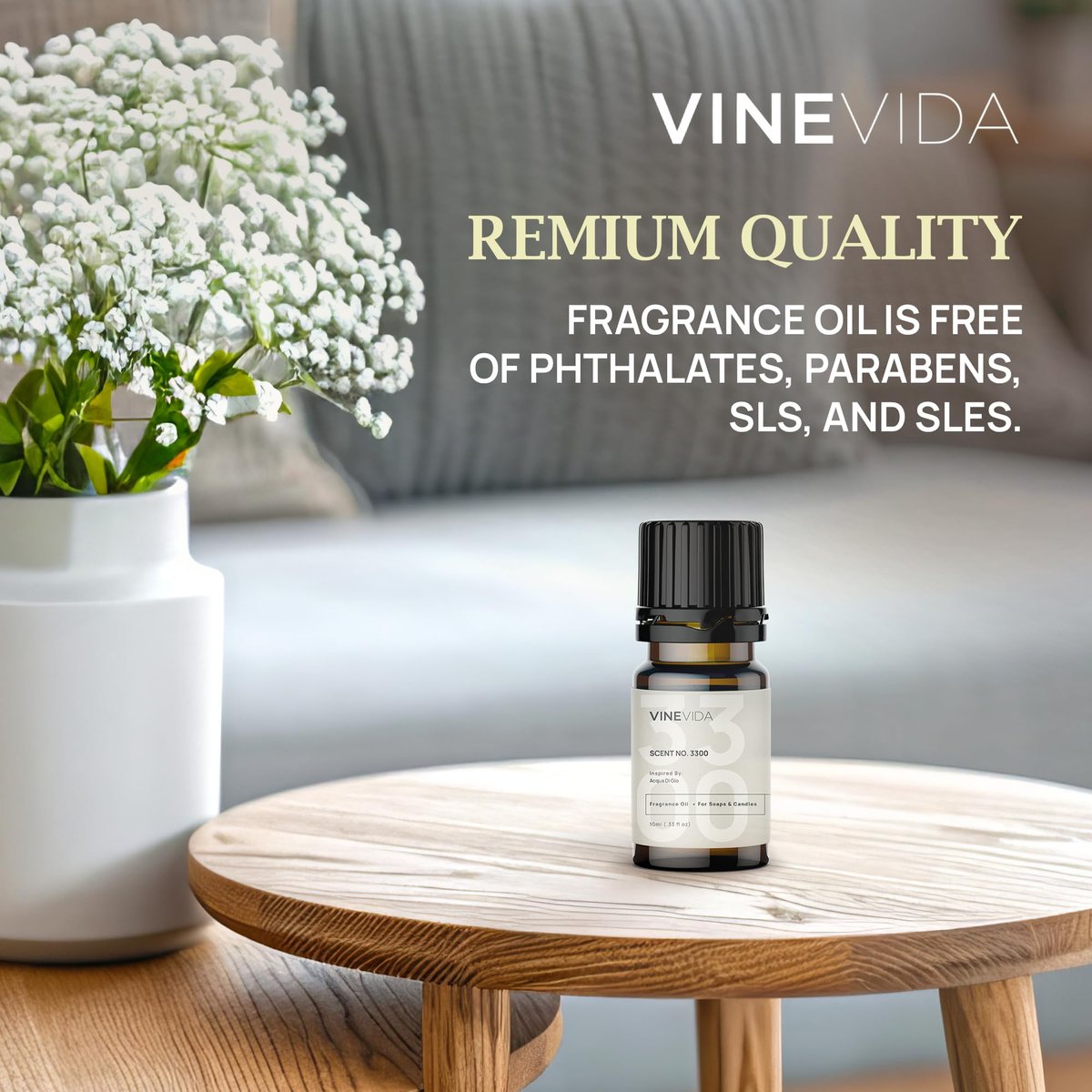 VINEVIDA [Set of 8] Sommerdüfte für die Kerzenherstellung, Ätherische Öle Sommer, Hergestellt in den USA Duftöl für Kerzen, Seifenherstellung, Diffuseröle