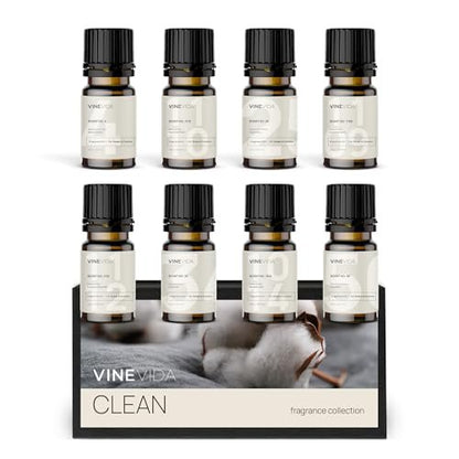 VINEVIDA [Set von 8] Saubere Düfte für die Kerzenherstellung, in USA hergestelltes Kerzenduftöl, Seifenherstellung ätherische Öle, Diffuseröl Düfte