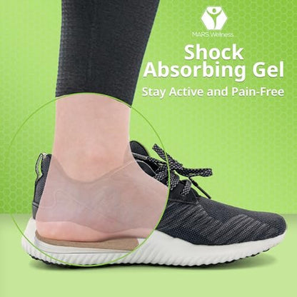Mars Wellness Gel-Fersenlift – 3 Schichten, je 3 mm, verstellbare Höhe – Weicher Wildleder-Fersenkeil zur Schmerzlinderung – Schuh Einlagen für Männer und Frauen – Medium