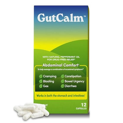 GutCalm IBS Relief – Pfefferminzöl-Kapseln gegen Blähungen, Verstopfung und für mehr Verdauungskomfort – 12 Stück