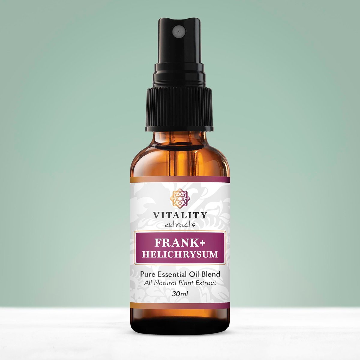 Vitality Extracts Frank+ Helichrysum Ätherisches Öl Blend - 30ml Sprühflasche, Weihrauch Boswellia Serrata, Aromatherapie, Sanfte Haut, Linderung von Alltagsbeschwerden und Schmerzen, Natürlich