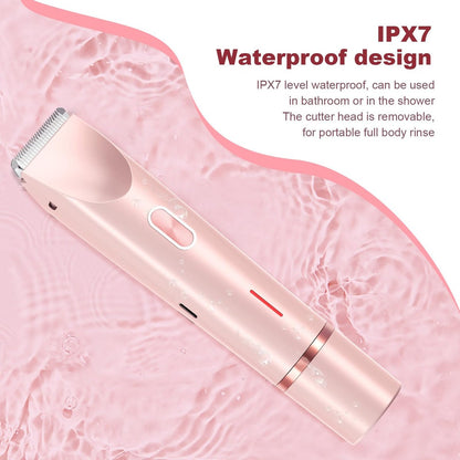 CheckSimple 2025 Bikini Trimmer für Frauen, Dermave Bikini Rasierer, 2-in-1 Elektrorasierer für Frauen (Pink)