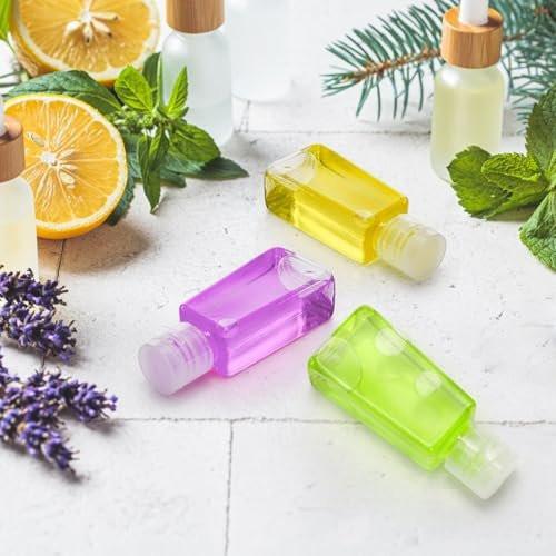 YIMITEE 100er-Pack 1 OZ Reiseflaschen aus Plastik, mit Klappdeckel, nachfüllbare Toilettenartikelflaschen, kleine Handdesinfektionsflaschen, Squeeze-Probenbehälter für Shampoo, Lotion, Flüssigseife, Creme