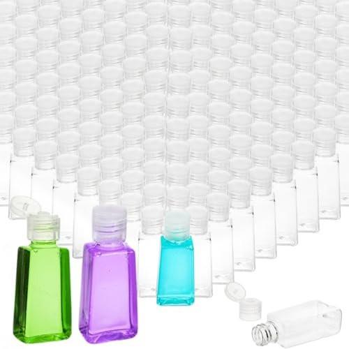 YIMITEE 100er-Pack 1 OZ Reiseflaschen aus Plastik, mit Klappdeckel, nachfüllbare Toilettenartikelflaschen, kleine Handdesinfektionsflaschen, Squeeze-Probenbehälter für Shampoo, Lotion, Flüssigseife, Creme