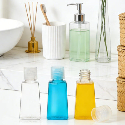 YIMITEE 100er-Pack 1 OZ Reiseflaschen aus Plastik, mit Klappdeckel, nachfüllbare Toilettenartikelflaschen, kleine Handdesinfektionsflaschen, Squeeze-Probenbehälter für Shampoo, Lotion, Flüssigseife, Creme