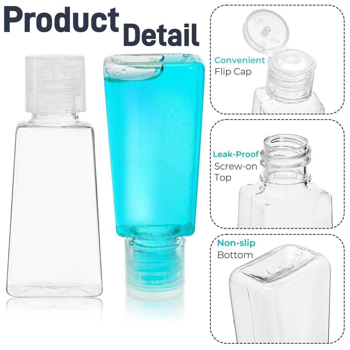 YIMITEE 100er-Pack 1 OZ Reiseflaschen aus Plastik, mit Klappdeckel, nachfüllbare Toilettenartikelflaschen, kleine Handdesinfektionsflaschen, Squeeze-Probenbehälter für Shampoo, Lotion, Flüssigseife, Creme