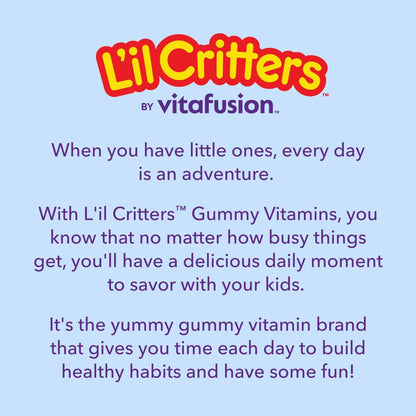 L'il Critters Gefrorene Tägliche Kinder-Multivitamin-Gummis mit gemischten Beerengeschmacksrichtungen für Kleinkinder und Kinder ab 2 Jahren, Disney Multivitamin-Gummis mit 11 essenziellen Nährstoffen, 95-190 Tagesvorrat, 190 Stück