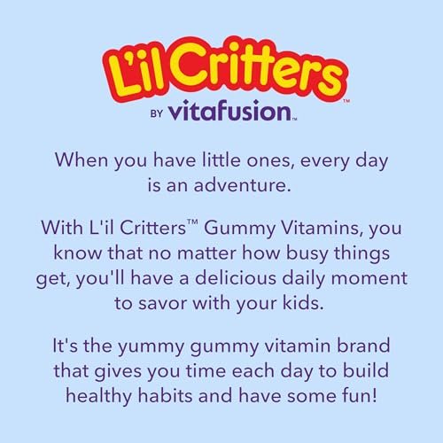 L'il Critters Gefrorene Tägliche Kinder-Multivitamin-Gummis mit gemischten Beerengeschmacksrichtungen für Kleinkinder und Kinder ab 2 Jahren, Disney Multivitamin-Gummis mit 11 essenziellen Nährstoffen, 95-190 Tagesvorrat, 190 Stück
