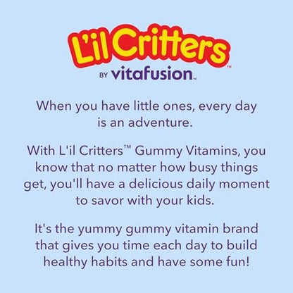 L'il Critters Gefrorene Tägliche Kinder-Multivitamin-Gummis mit gemischten Beerengeschmacksrichtungen für Kleinkinder und Kinder ab 2 Jahren, Disney Multivitamin-Gummis mit 11 essenziellen Nährstoffen, 95-190 Tagesvorrat, 190 Stück
