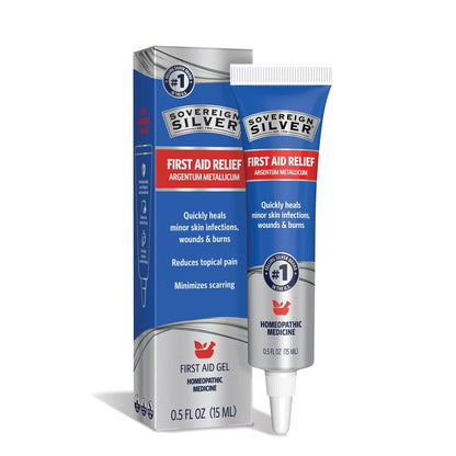 Sovereign Silver Colloidal Silver Gel – Argentum Metallicum Topische Hautpflege bei Hautinfektionen, Wunden & Verbrennungen – 0,5 Unzen (15 ml)