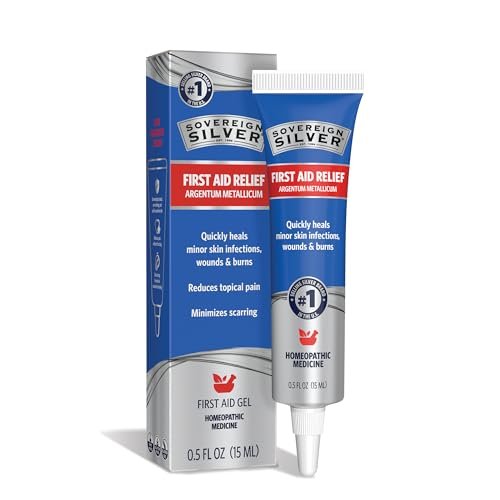 Sovereign Silver Colloidal Silver Gel – Argentum Metallicum Topische Hautpflege bei Hautinfektionen, Wunden & Verbrennungen – 0,5 Unzen (15 ml)