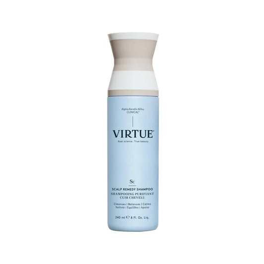 VIRTUE Scalp Remedy Shampoo - Mikrobiom-Balance für trockene, fettige und gereizte Kopfhaut - Duftfrei - Für alle Haartypen - Farbsicher - 236 ml