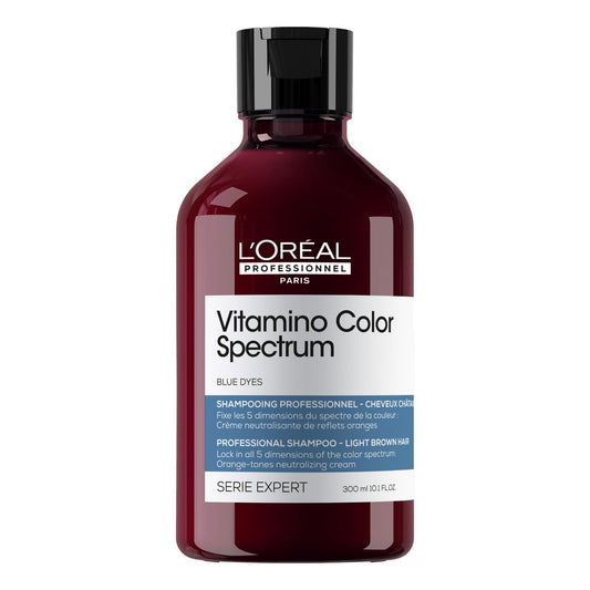 L'Oréal Professionnel Paris Vitamino Color Spectrum Blau Shampoo - Neutralisiert Orangetöne, verstärkt Glanz & Lebendigkeit, bewahrt die Haarfarbe des ersten Tages, hydratisiert & stärkt hellbraunes Haar