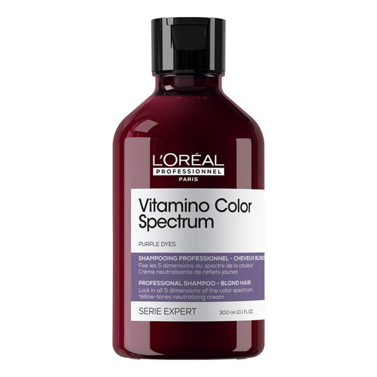 L'Oréal Professionnel Paris Vitamino Color Spectrum Purple Shampoo – Neutralisiert Gelbtöne, verstärkt Glanz & Lebendigkeit, bewahrt die Haarfarbe vom ersten Tag, hydratisiert & stärkt blondes Haar