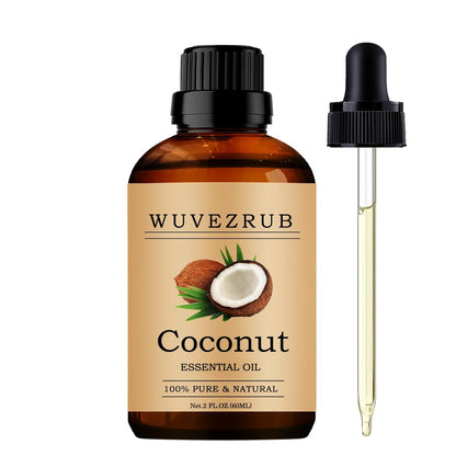 Wuvezrub Kokosnuss ätherisches Öl 60 ml – Reines Kokosöl für Aromatherapie-Diffuser, 2 Fl Oz