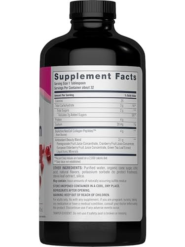 NeoCell Advanced Liquid Collagen 4000 mg – Granatapfel & Fruchtsaftkonzentrat für Frauen und Männer – 473 ml