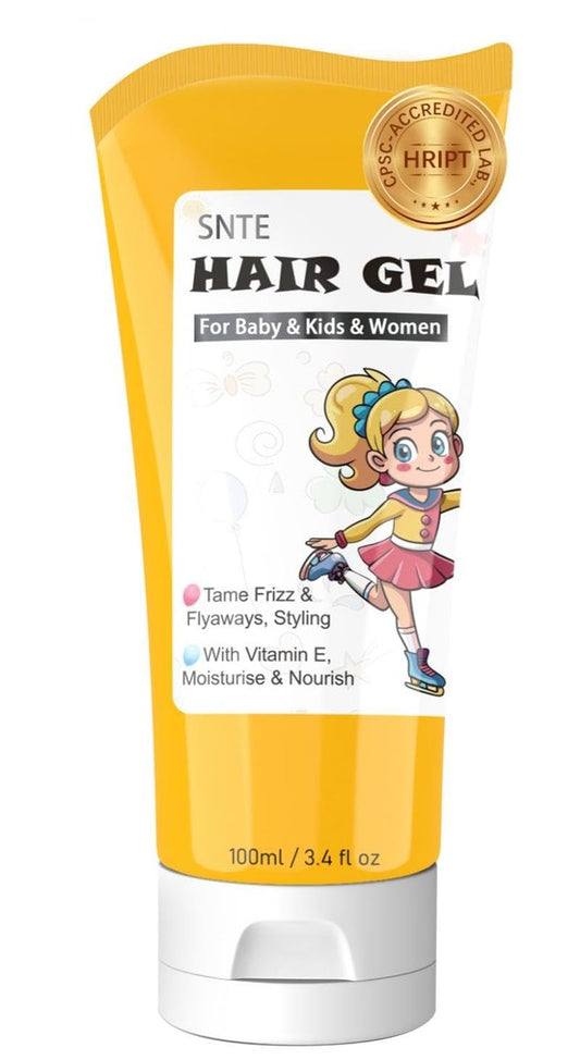 Samnyte Haargel für Kinder, Baby Haargel Fliegende Haare Bändiger, Styling-Gel - mit Vitamin E für Feuchtigkeit und Pflege, flexibler Halt für Jungen und Mädchen 100 ml